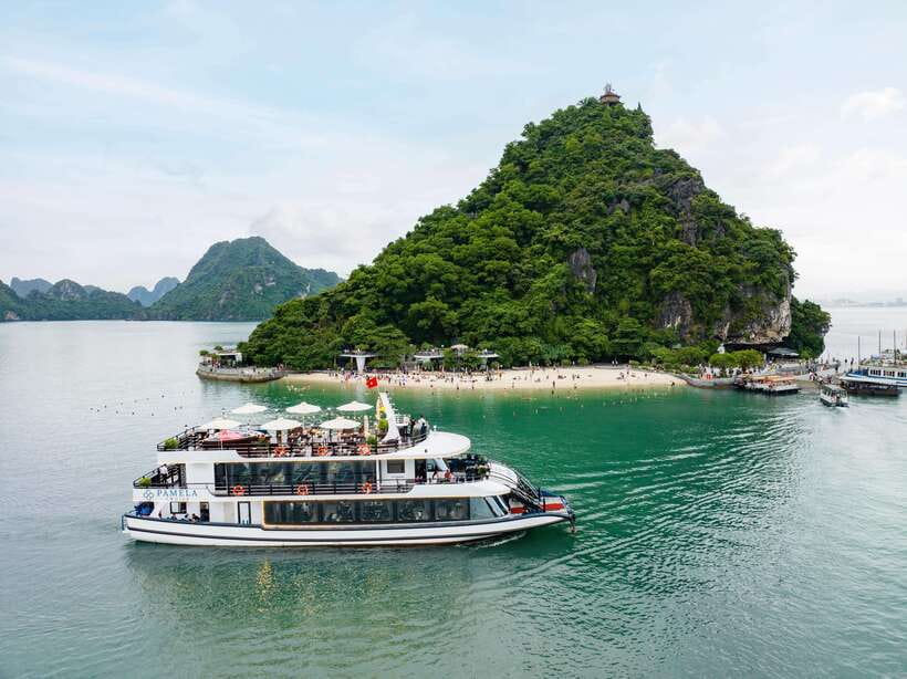Pamela Cruise: HaLong Bay day trip with Lunch & Activities - Sung Sot Cave, Ha Long Bay’s big underground stop