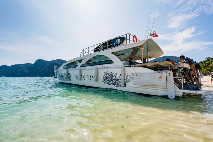 Phuket: Phi Phi Islands Day-Trip by Speed Catamaran - The return trip slows down near Maiton Island