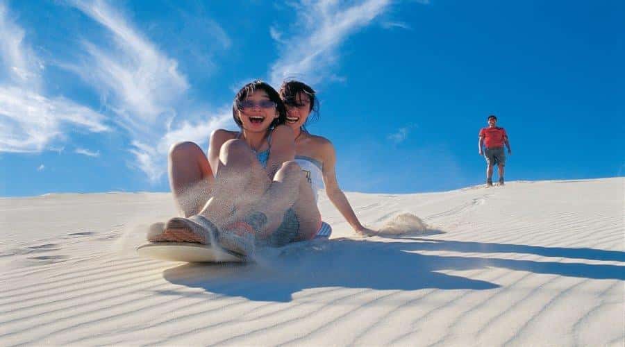 Pinnacles, Koalas, 4WD & Sandboarding Tour from Perth - Cervantes and the included fish and chips