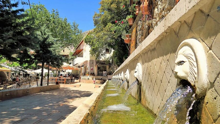 Rethymno:Matala ,Agia Galini,Botanic Garden & Spili Day Trip - Spili and the lion-head fountains