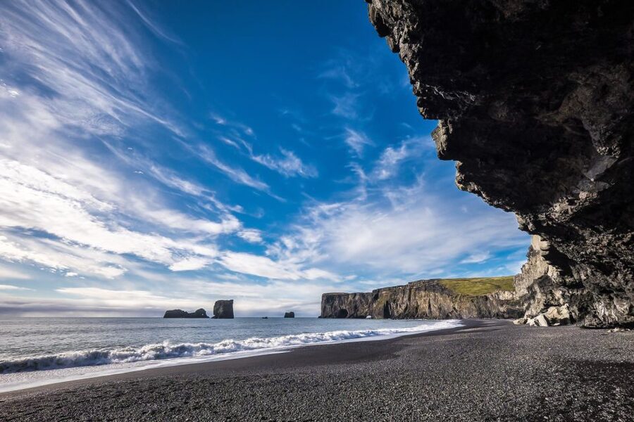 Reykjavík: South Coast Waterfalls, Black Sand & Glacier Tour - Reynisfjara shows Iceland’s darker coastline