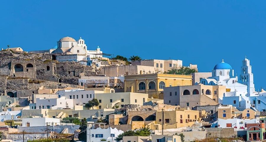 Santorini: Guided Island Day Trip with Beach Visit - Prophet Elias and the first wide island view