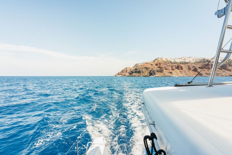 Santorini: Luxury Catamaran Day Trip with Meal and Open Bar - What $129 buys you in Santorini