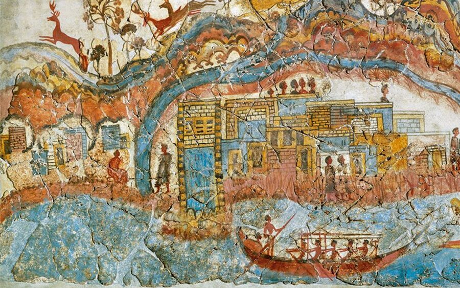 Santorini: Mythical Day Trip to Akrotiri with Volcano Cruise - The Lost Atlantis Experience: useful context with a theatrical twist