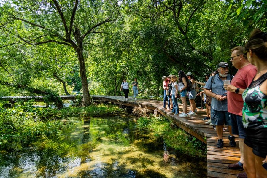 Split: Krka National Park Day Trip with Boat Ride & Swimming - Walking Krka’s wooden paths and waterfall country