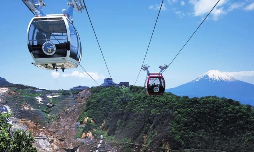 Tokyo: Mt. Fuji 5th St, Gotemba & Hakone by Luxury Bus - Riding the Hakone Ropeway above Owakudani